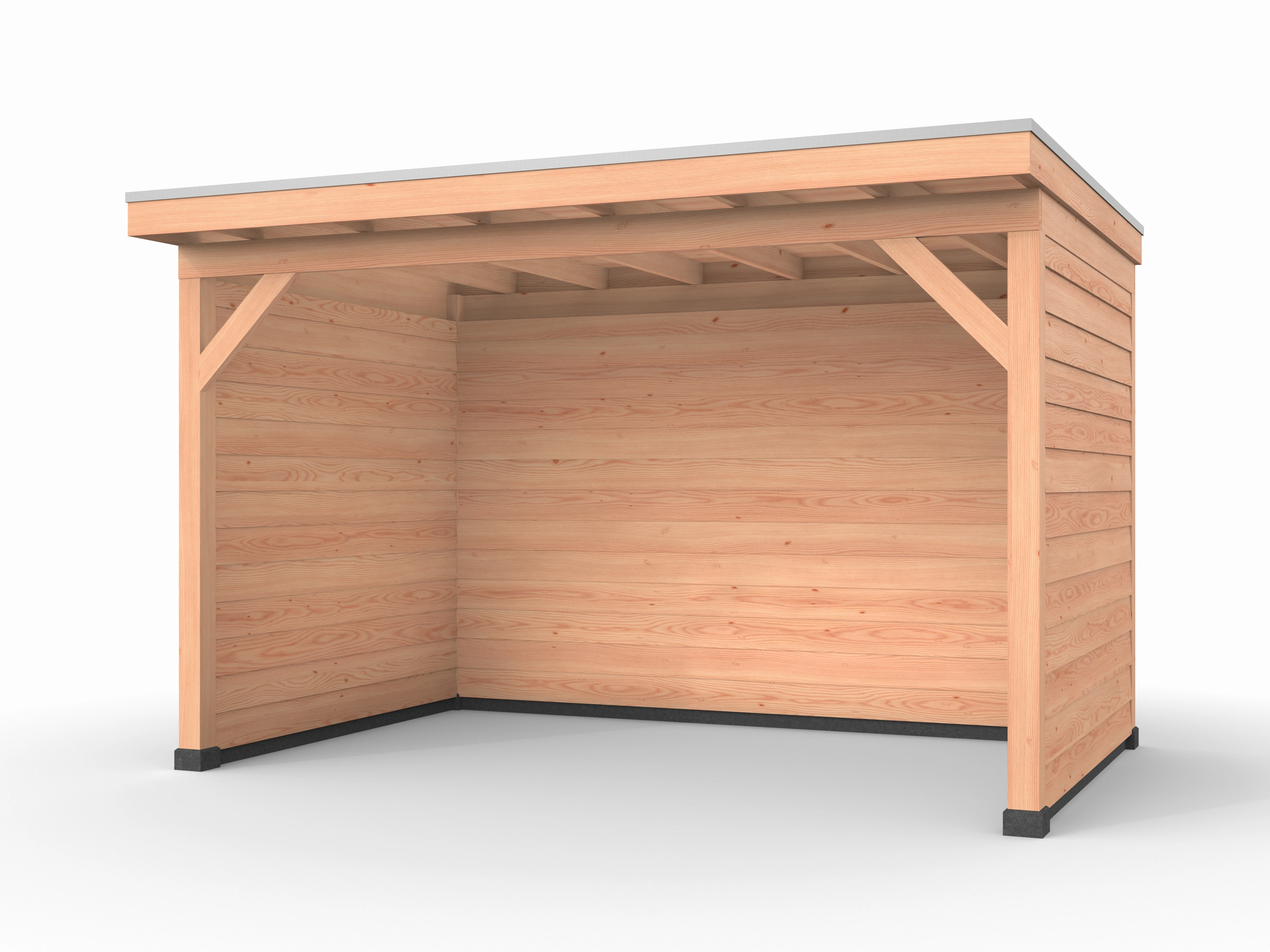 Douglas overkapping, 400 x 250, met achterwand en twee zijwanden, Westwood Comfort - Afbeelding 1